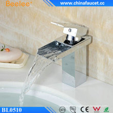 Beelee Brass Chrome Modern Waterfall Basin Faucet